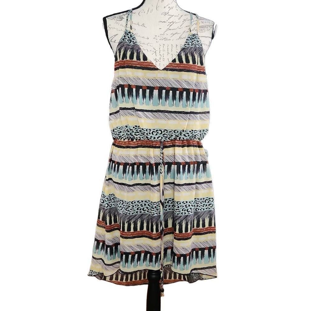 City Triangles Women's Size XL Multicolor Blouson Racerback Dress